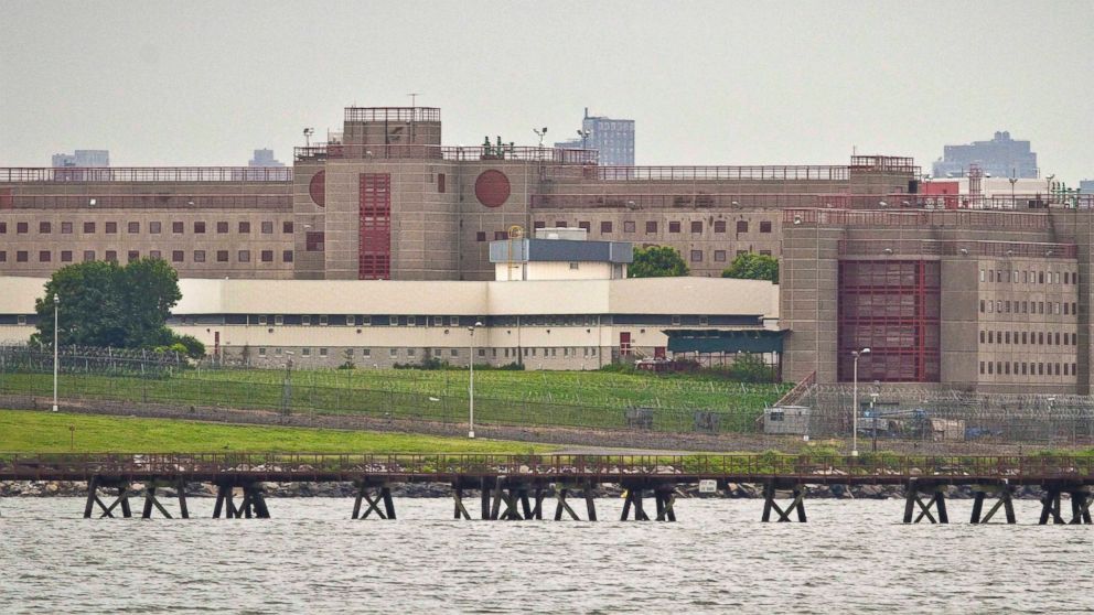 The Rikers Island jail complex is pictured on June 11, 2014 in New York City. 