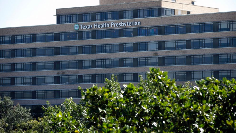 PHOTO: The main building of the Texas Health Presbyterian Hospital Dallas complex is shown, Oct. 16, 2014, in Dallas.