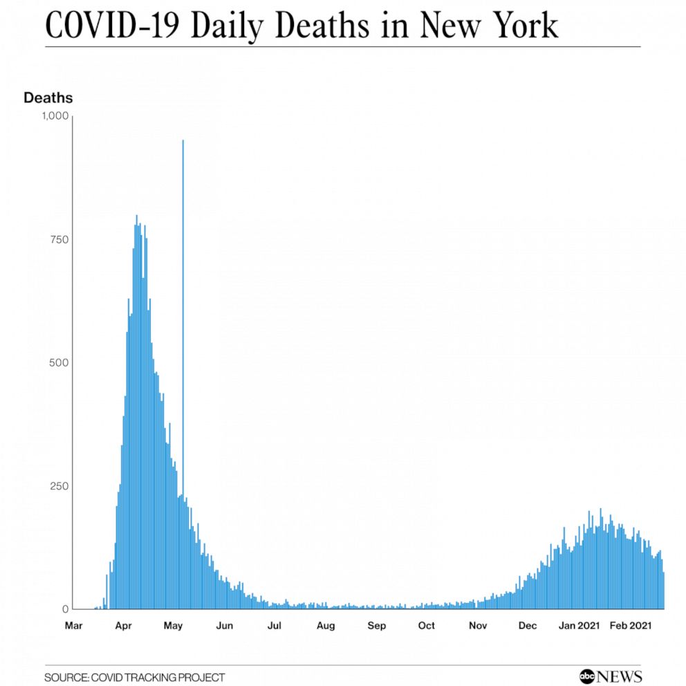 PHOTO: COVID-19 Daily Deaths in New York