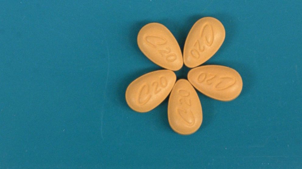 Cialis tablets are pictured on a tray at a New York pharmacy on Tuesday, May 18, 2004. U.S. prescriptions of Viagra declined about 9.1 percent in April from a year ago since Eli Lilly & Co. and Icos Corp. unveiled their longer-lasting Cialis pill.