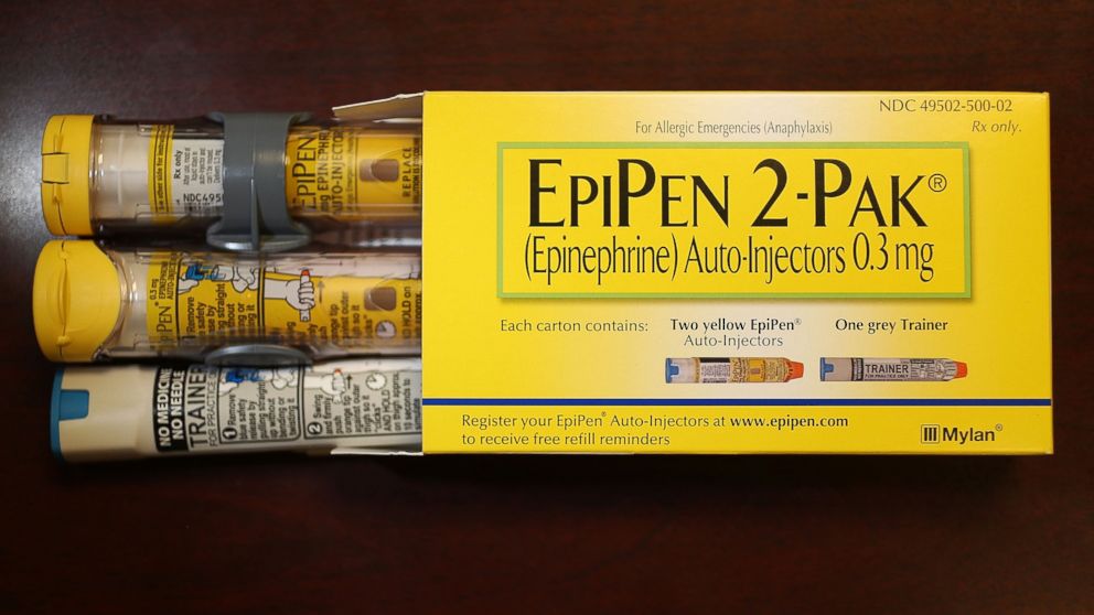 Mylan Inc., the company that makes EpiPen, has come under fire from consumers and lawmakers for the price it is currently charging for the epinephrine injection mechanism for people with severe allergies, pictured on Aug. 16, 2016, Hollywood, Florida. 