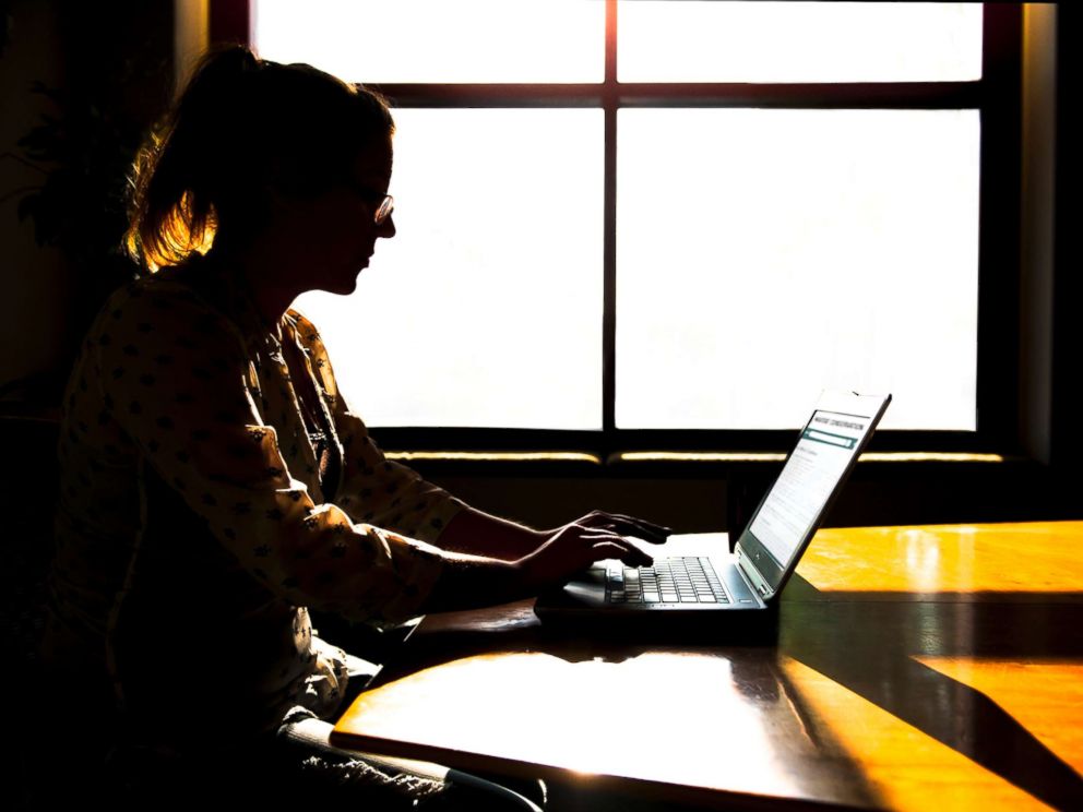 PHOTO: A woman uses a computer in this stock photo.