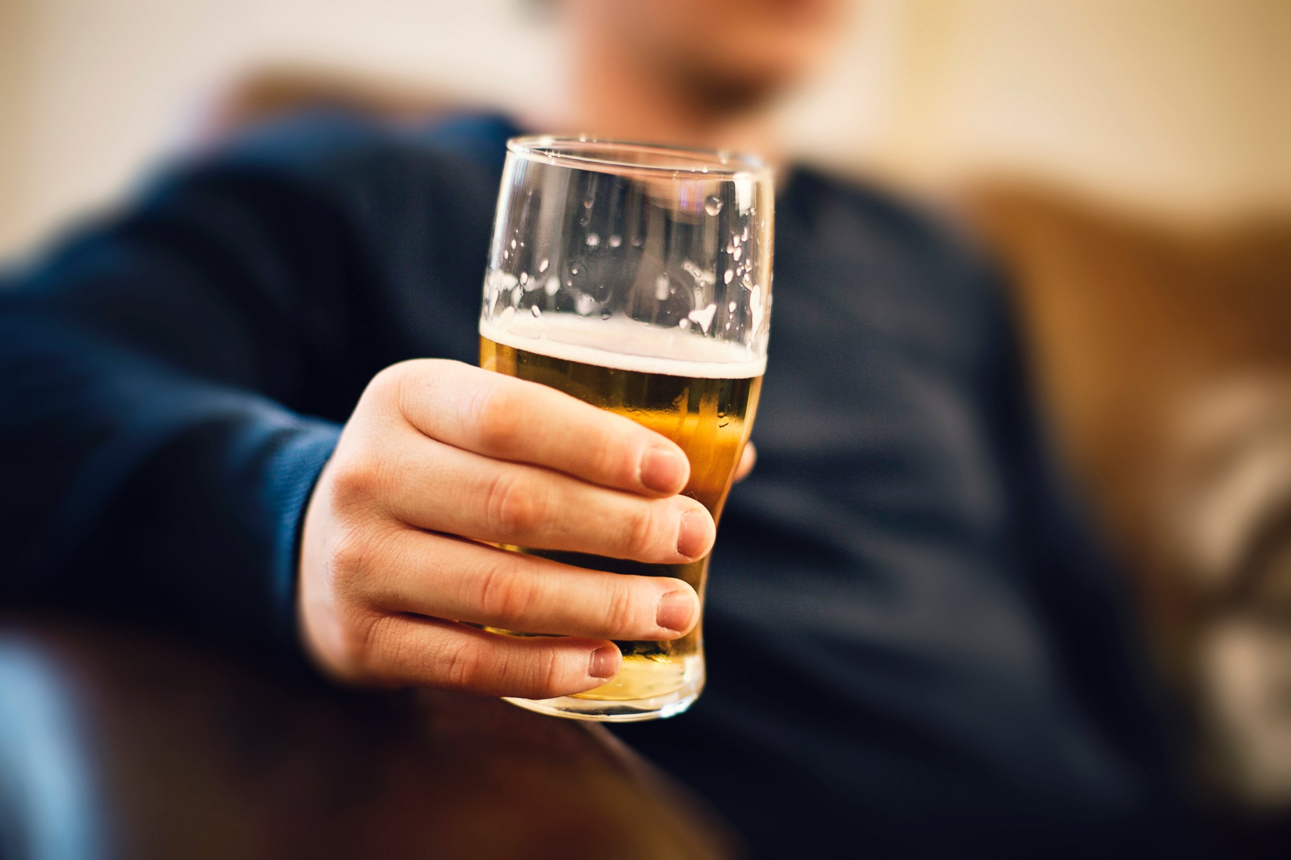 PHOTO: A man drinks a pint of beer in this undated stock photo.