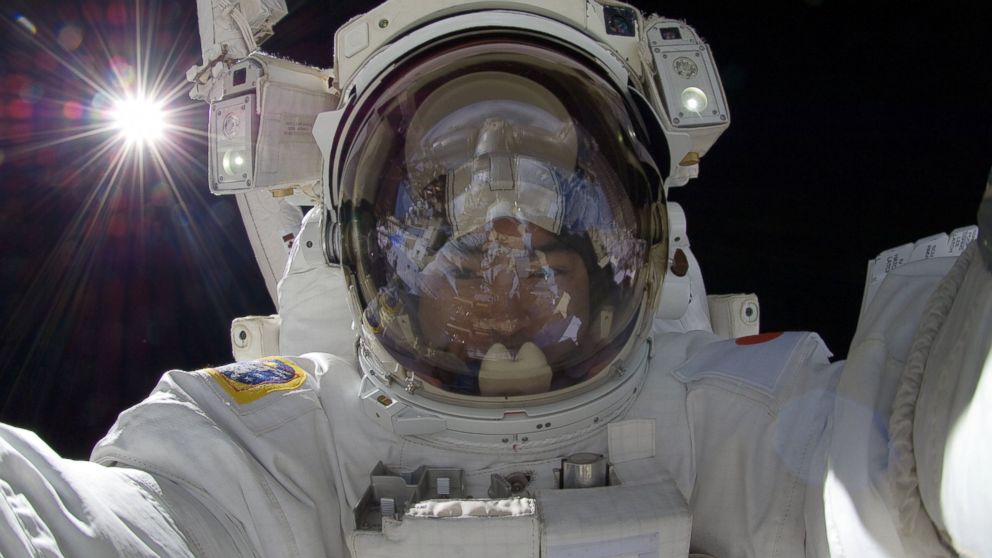Japan Aerospace Exploration Agency astronaut Aki Hoshide, Expedition 32 flight engineer, participates in the mission'??s third session of extravehicular activity (EVA outside the International Space Station, Sept. 5, 2012, in space.