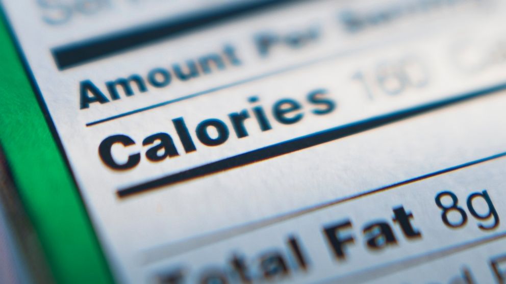 A close-up of nutrition information is pictured in this stock photo.