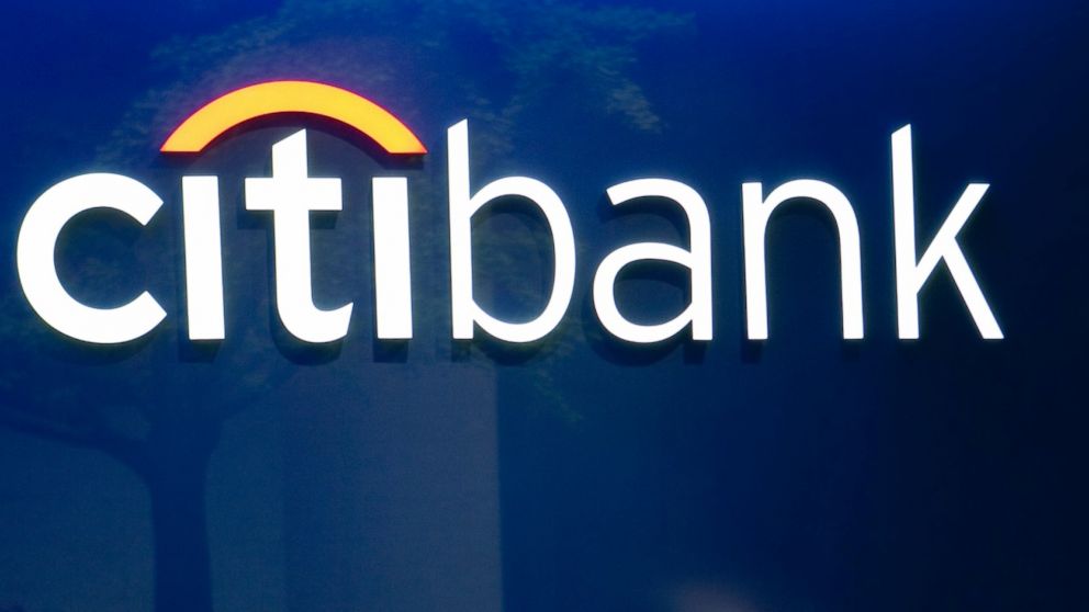 The Citibank logo is displayed on the window of a Citigroup Inc. branch in New York, May 3, 2012. 