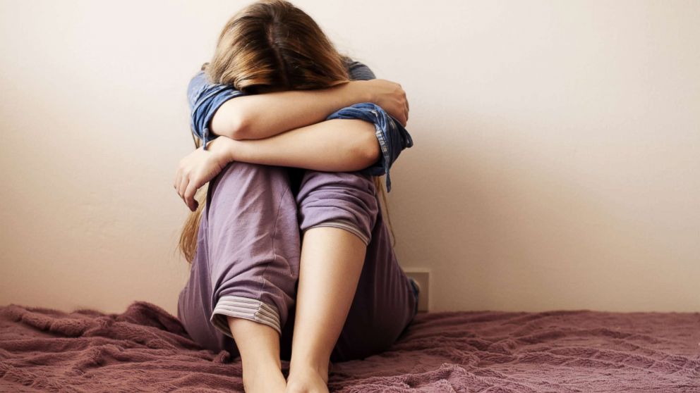 A woman displays symptoms of depression in an undated stock photo.