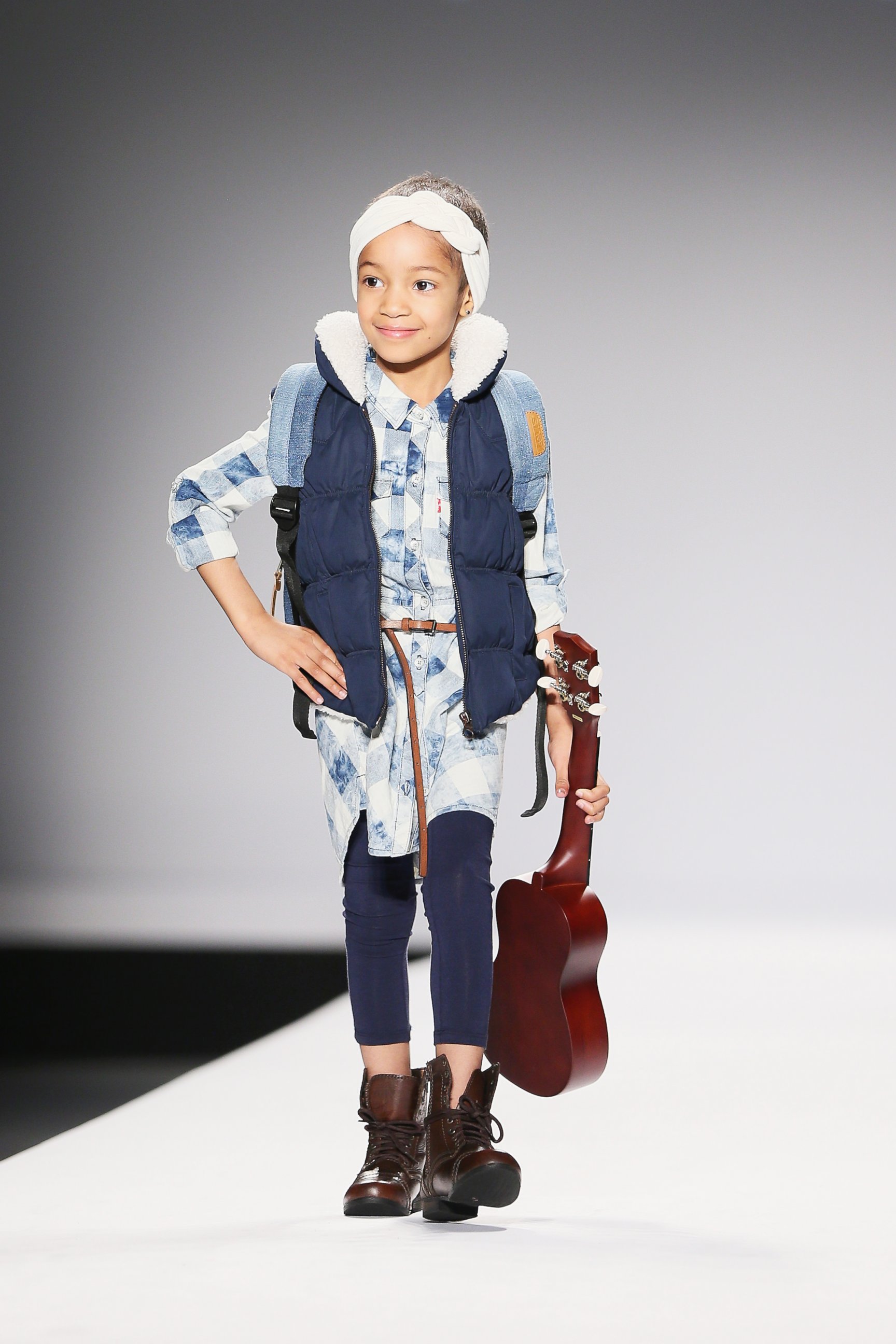 PHOTO: Leah Still walks the runway at the Nike Levi's Kids Rock  fashion show during Mercedes-Benz Fashion Week Fall 2015 at The Salon at Lincoln Center, Feb. 12, 2015, in New York.