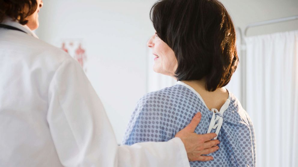 PHOTO: A woman receives an examination from her doctor in this stock photo.