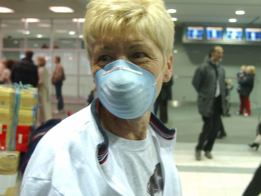 PHOTO: In the wake of a SARS outbreak, Laura Rolls of North Carolina is pictured in Toronto, Canada on April 2, 2003.