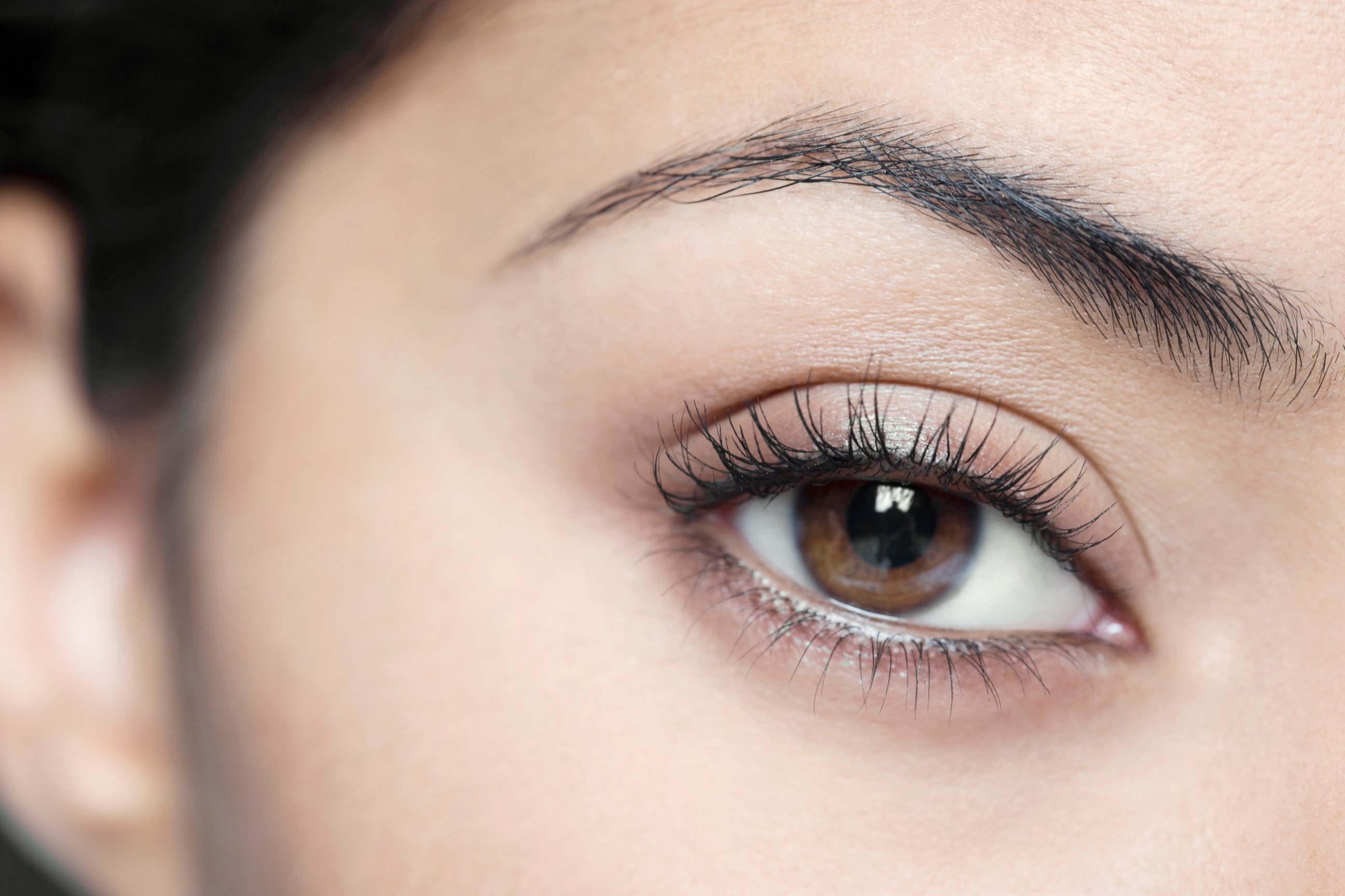 PHOTO: In this stock image, a closeup of a woman's eyebrow is pictured. 