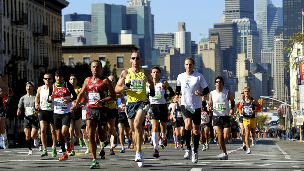 Runners make their way through Queens during the 2011 ING New York City Marathon in New York, Nov. 6, 2011.