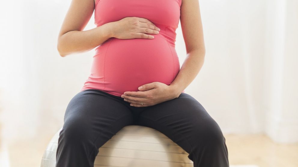 A pregnant woman is pictured in this stock photo. 