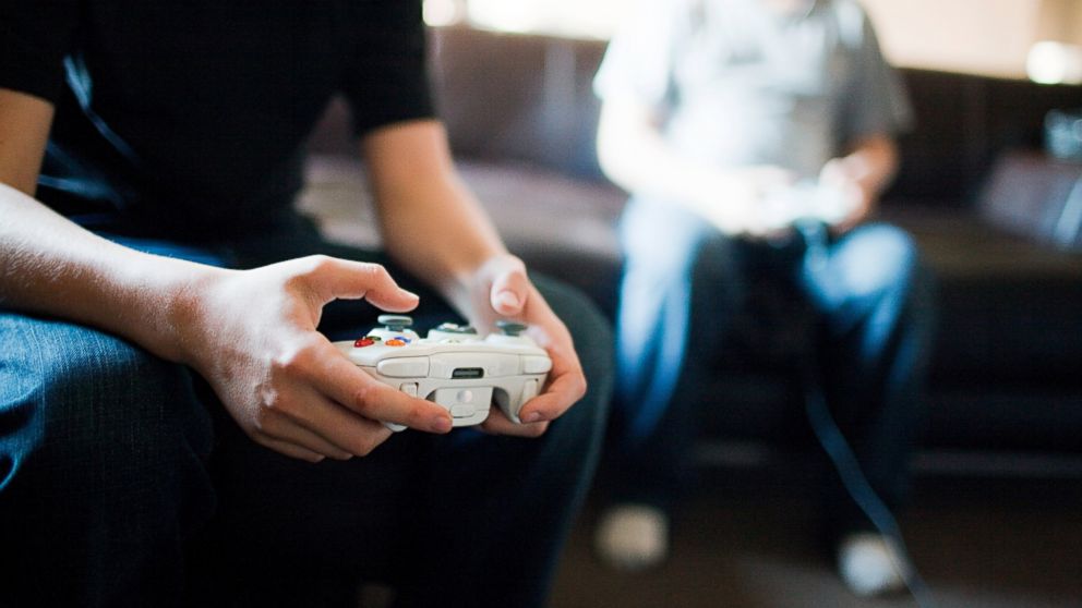 Play games with gadgets, gamers, video games, e-sports. Playing