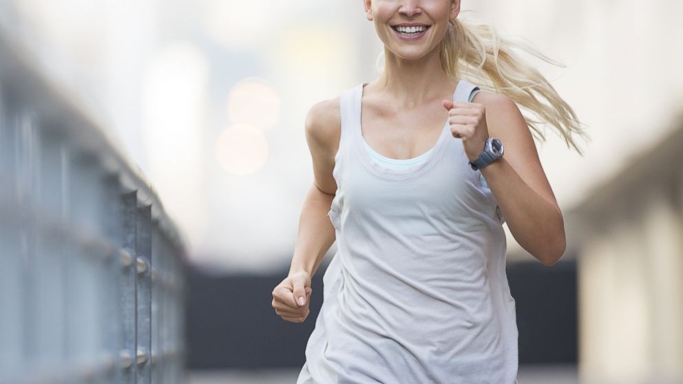 A woman is pictured working out in this stock photo. 