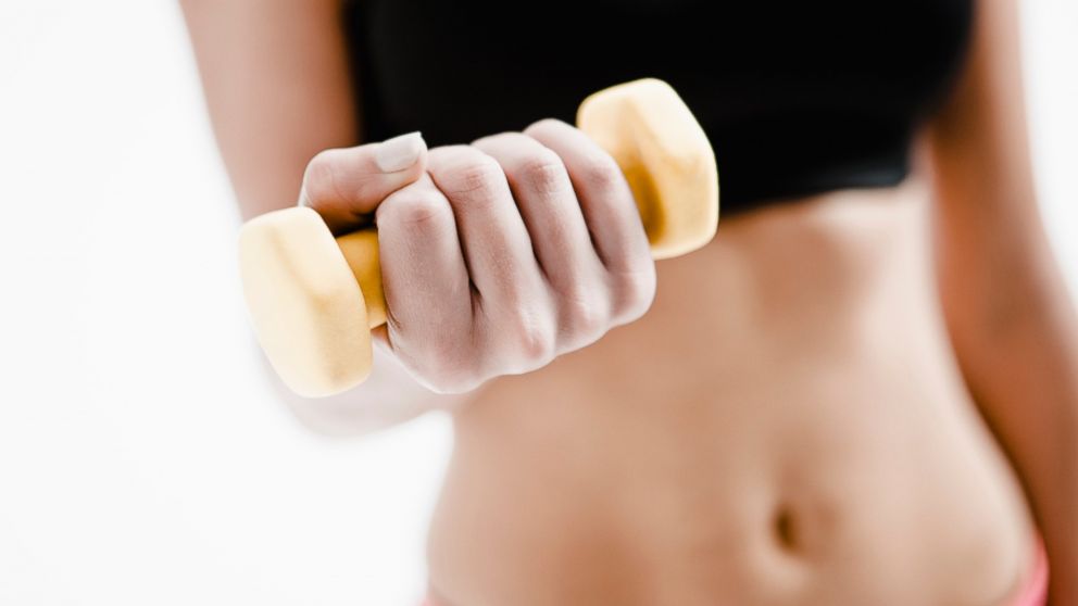 You can cram a workout into 4 minutes using dumbells.
