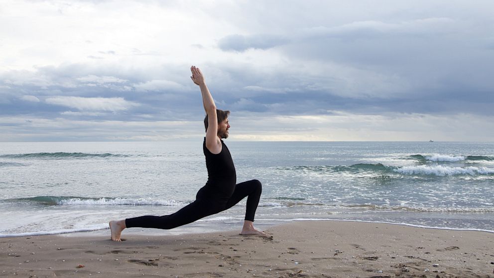 Yoga at the beach.