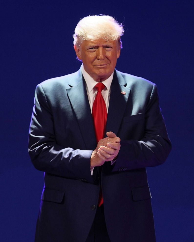 PHOTO: Former President Donald Trump addresses the Conservative Political Action Conference held in Orlando, Fla., Feb. 28, 2021.