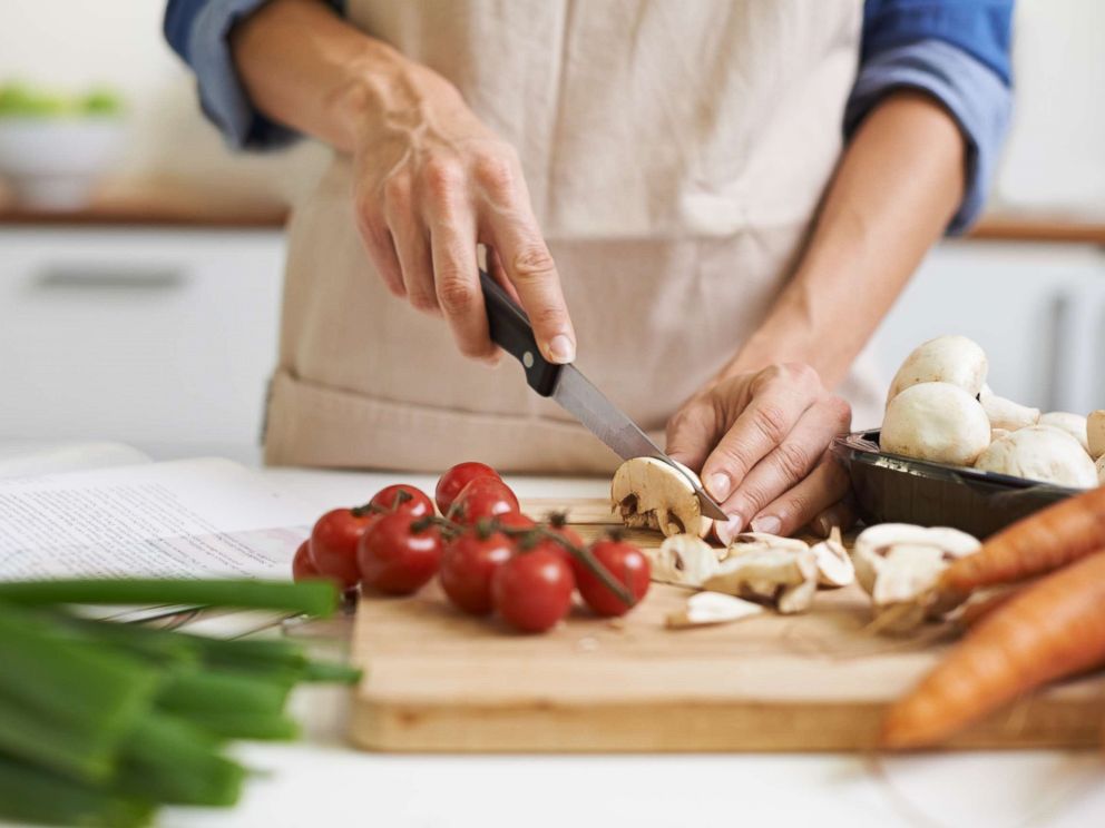 PHOTO: A chef chops vegetables for a meal in this undated stock photo.