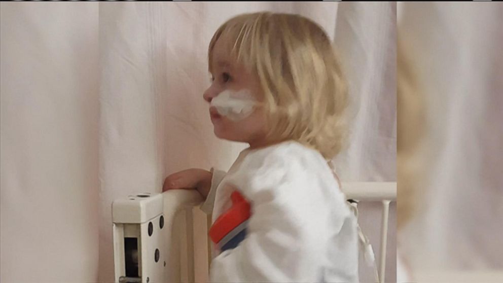 PHOTO:Katie Smith, 2, is recovering after x-rays showed she had a small battery lodged in her esophagus. 