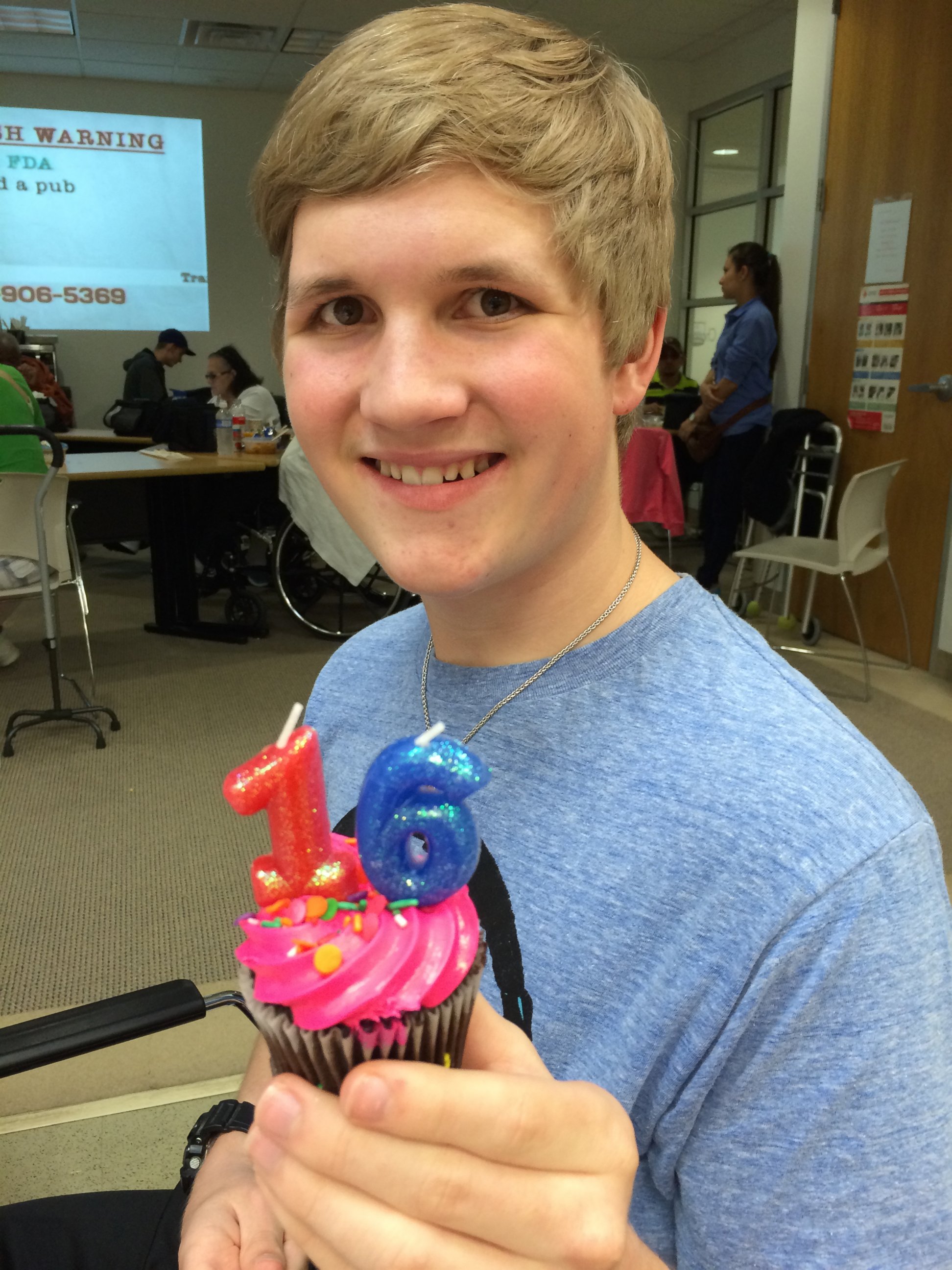 PHOTO: Blake Hyland celebrates his sixteenth birthday.