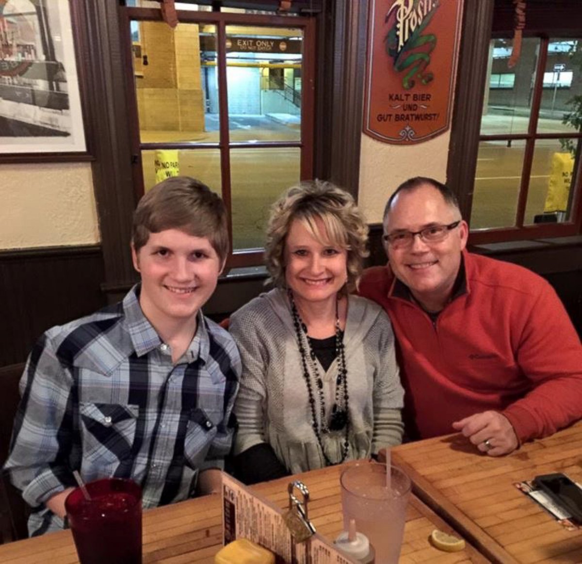 PHOTO: (L-R) Blake Hyland is seen with his mother, Cyndi Hyland and father, Pat Hyland in a recent photo.