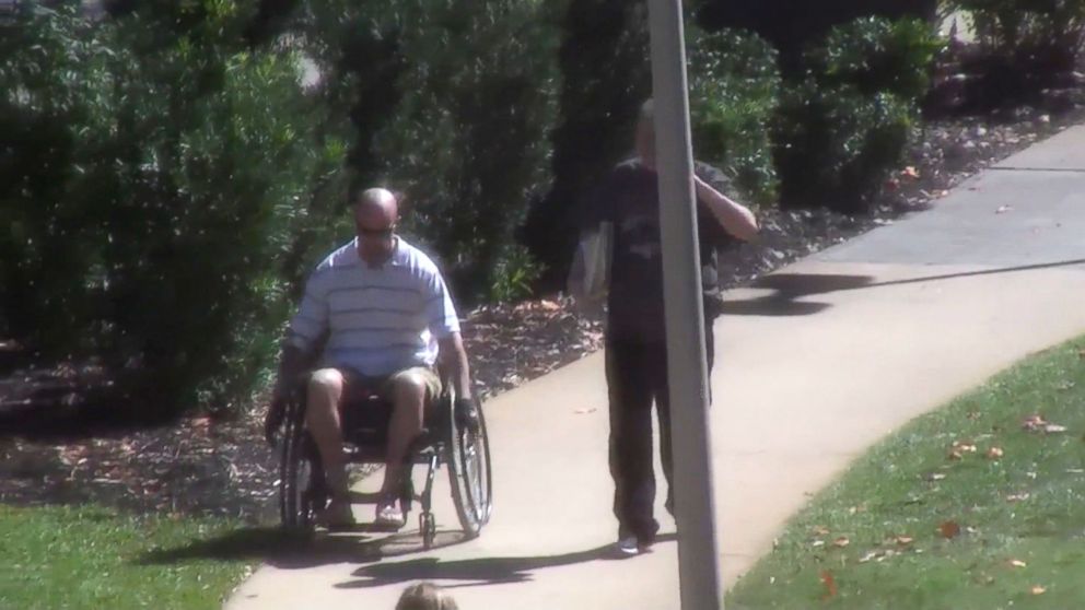 PHOTO: Dennis Paulsen was seen on surveillance videos arriving at the VA for a checkup in his wheelchair.