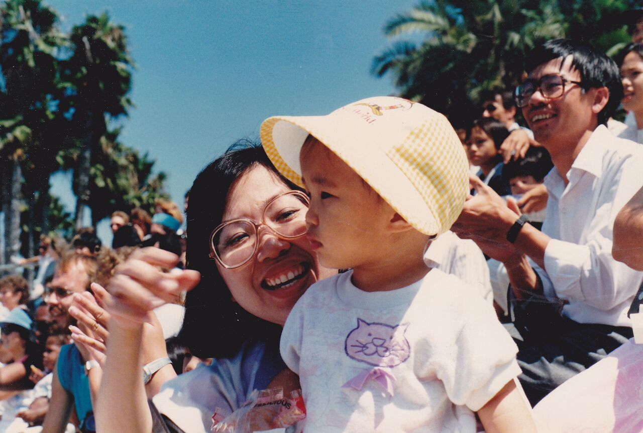 PHOTO: Minh-Chi and her mother are pictured here at their first visit to Sea World.