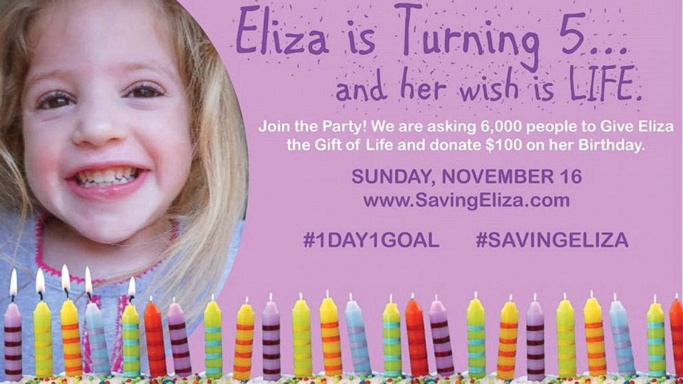 PHOTO: Eliza's family launched a campaign to raise money toward a cure. 