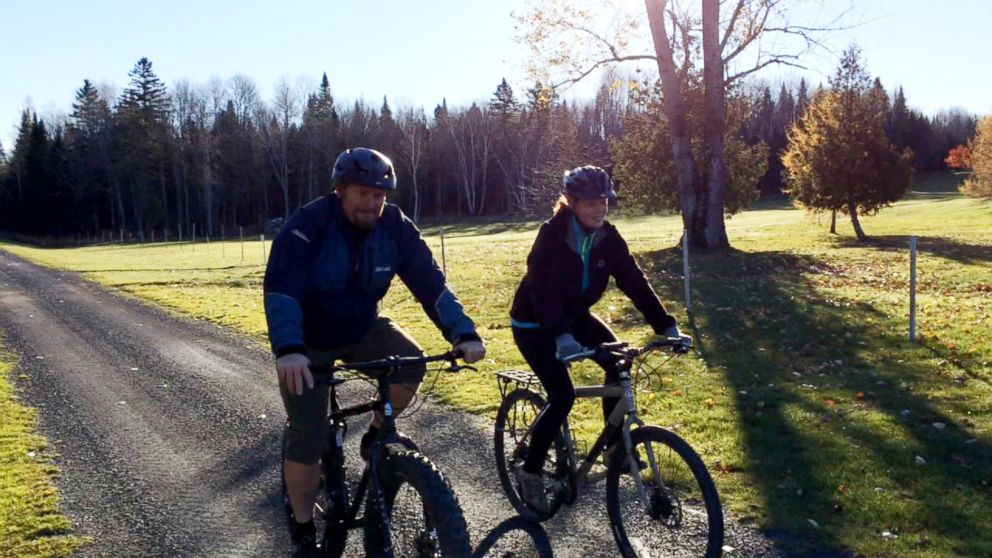 PHOTO: Nurse Kaci Hickox, who recently returned from treating Ebola patients in West Africa, defied demands that she remain in quarantine by going for a bike ride with her boyfriend Ted Wilbur.  