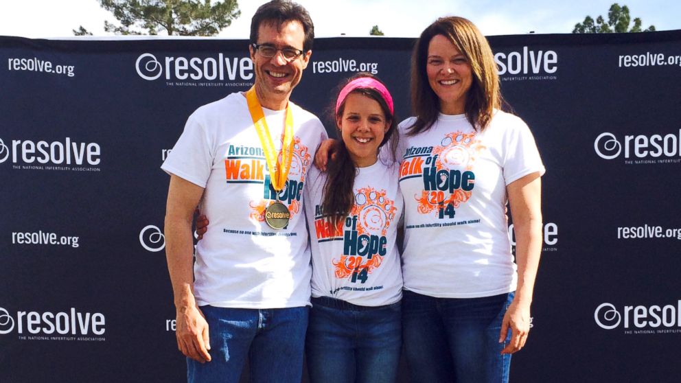 Denny Ceizyk with his wife, Lisa, and daughter, Elliana, at the Resolve Walk of Hope.