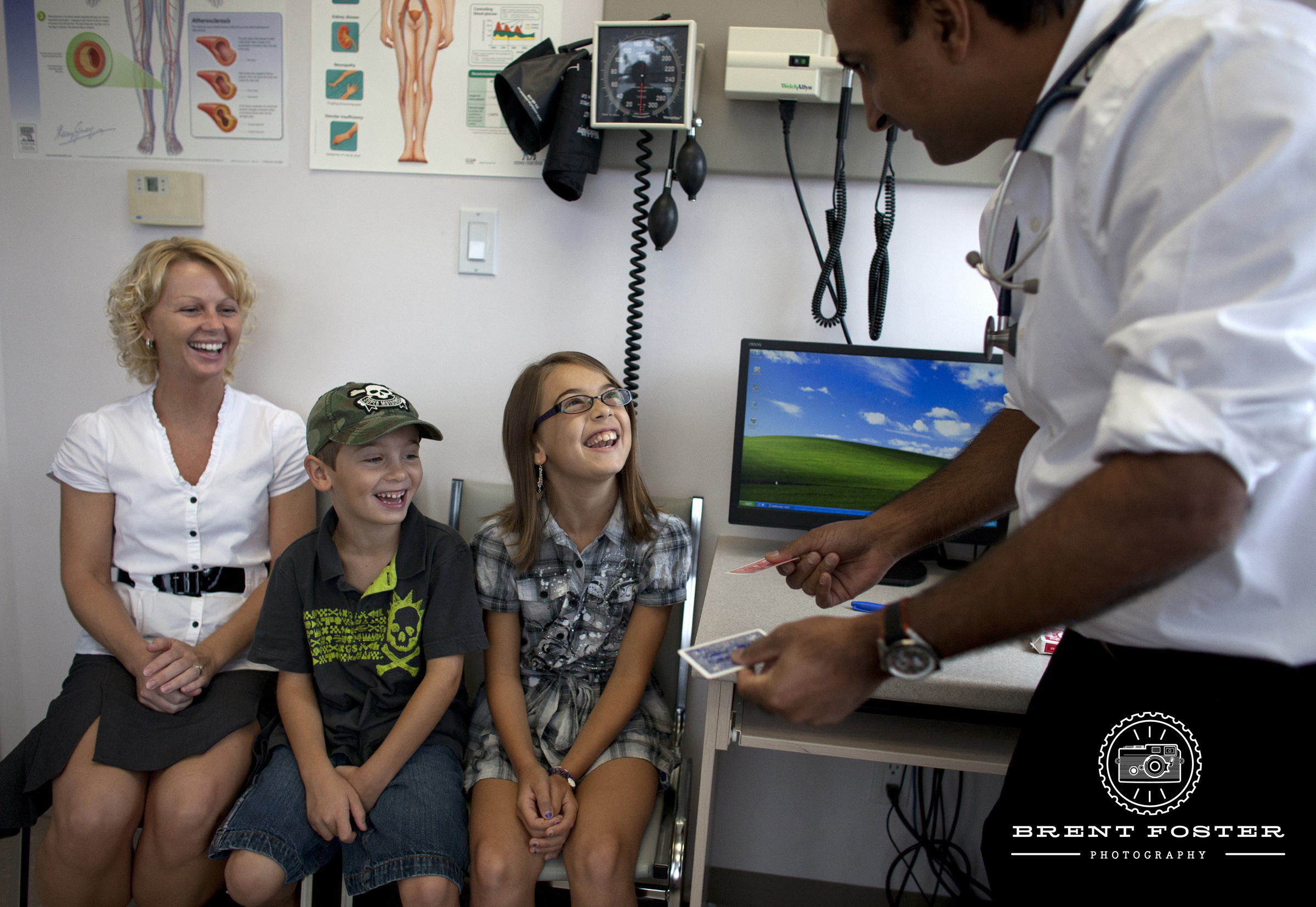 PHOTO: Dr. Lalit Chawla is pictured using magic as a tool to add laughter in the clinical setting.