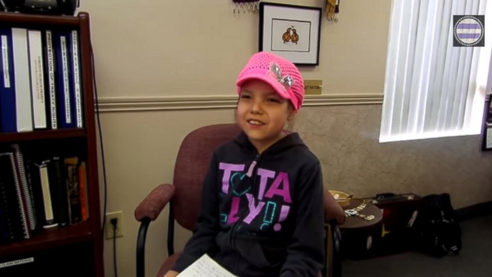Makayla Sault, 11, appears in this video posted to YouTube on May 13, 2014 titled, "Ojibwe child refuses chemo, wants traditional medicine instead."