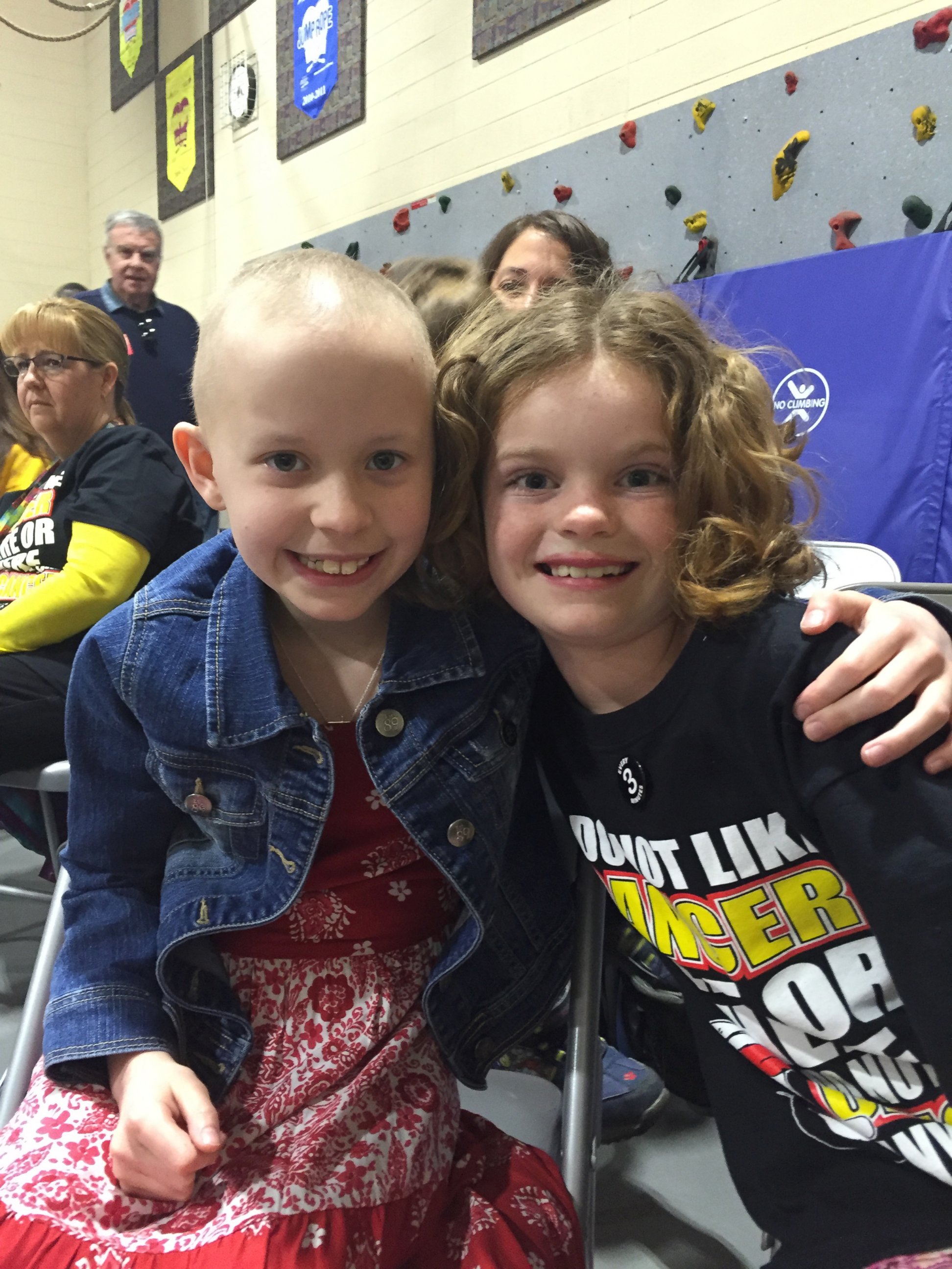PHOTO: Marlee Pack's friends and teachers shaved their heads to support her as she recovers from chemotherapy.