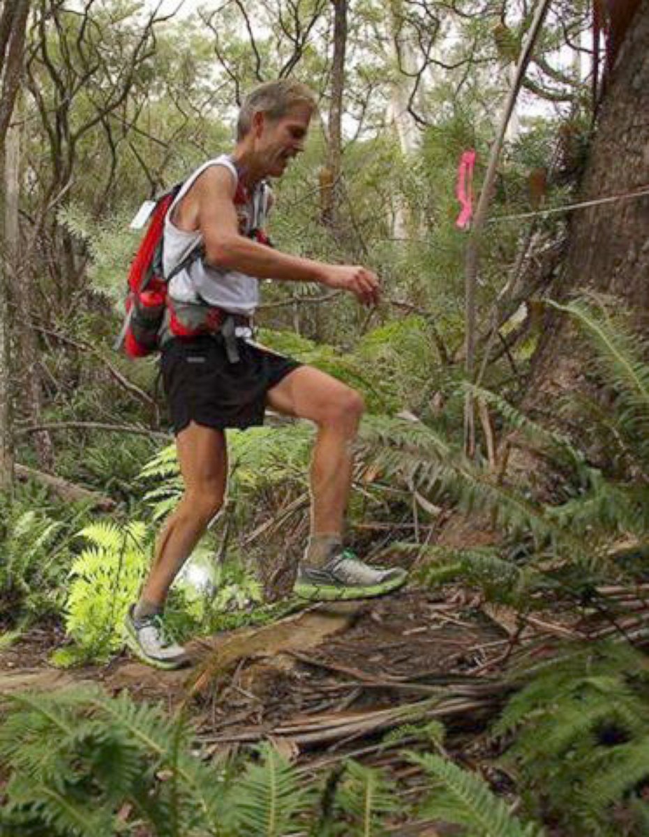 PHOTO: Ultra-marathoner and physician Dr. Martin Hoffman races a 100K trail in Australia in May of 2015.