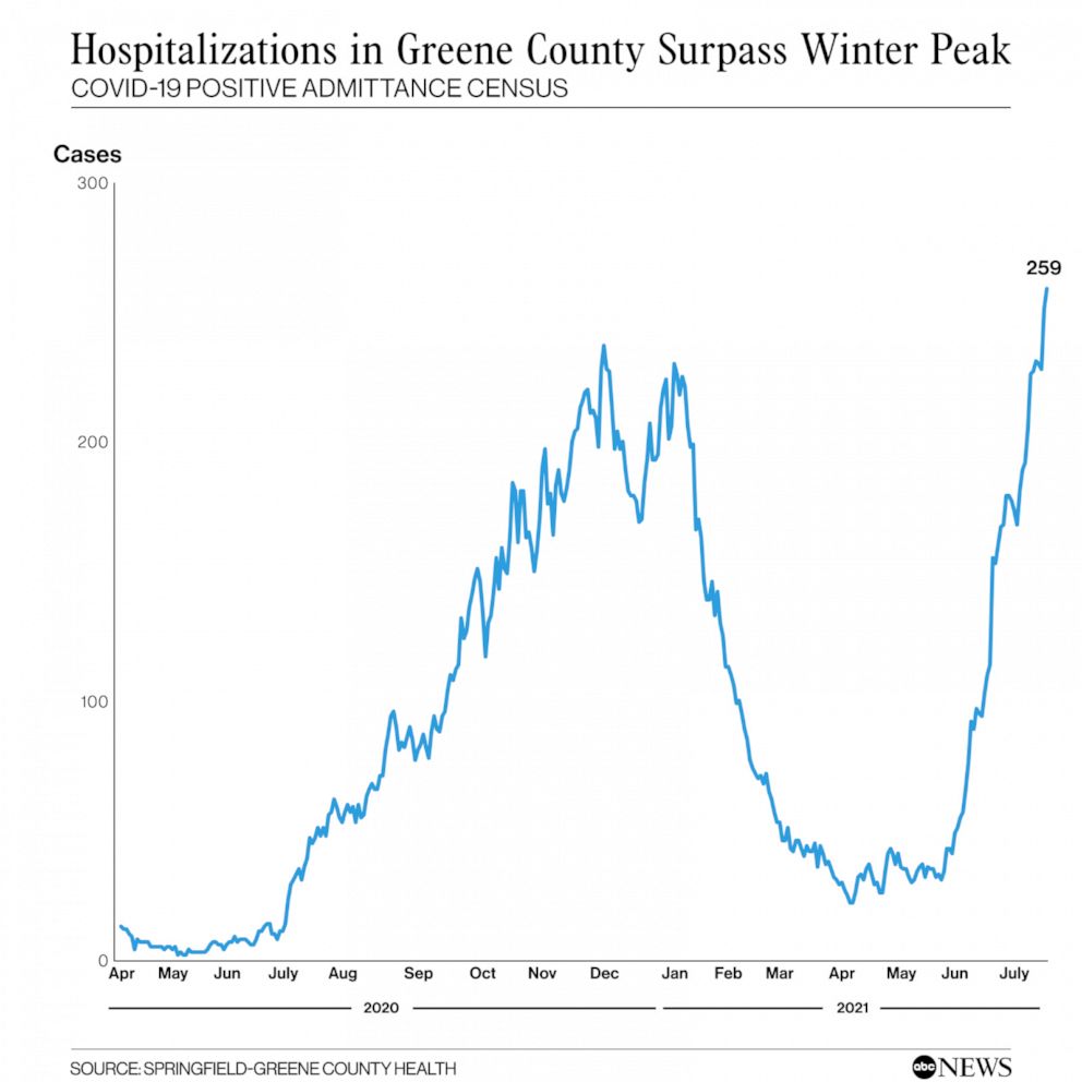 PHOTO: Hospitalizations in Greene County Surpass Winter Peak 