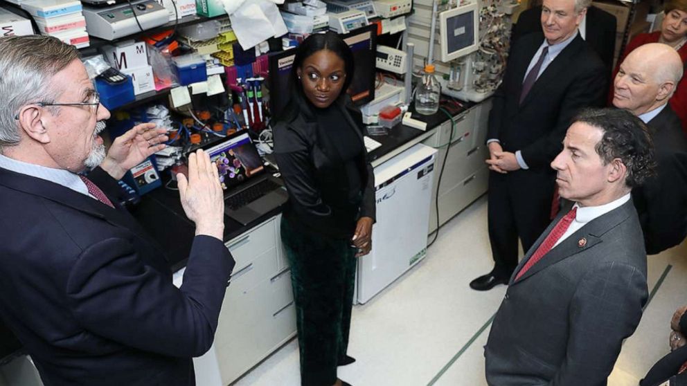 PHOTO: Vaccine Research Center director Dr. Barney Graham and Dr. Kizzmekia Corbett, discuss research on the coronavirus vaccine with several legislators from Maryland. 