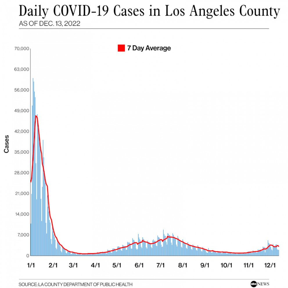 PHOTO: Daily COVID-19 Cases in Los Angeles County