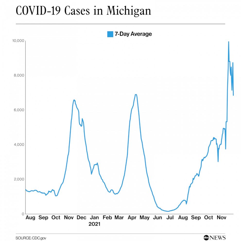 PHOTO: COVID-19 Cases in Michigan