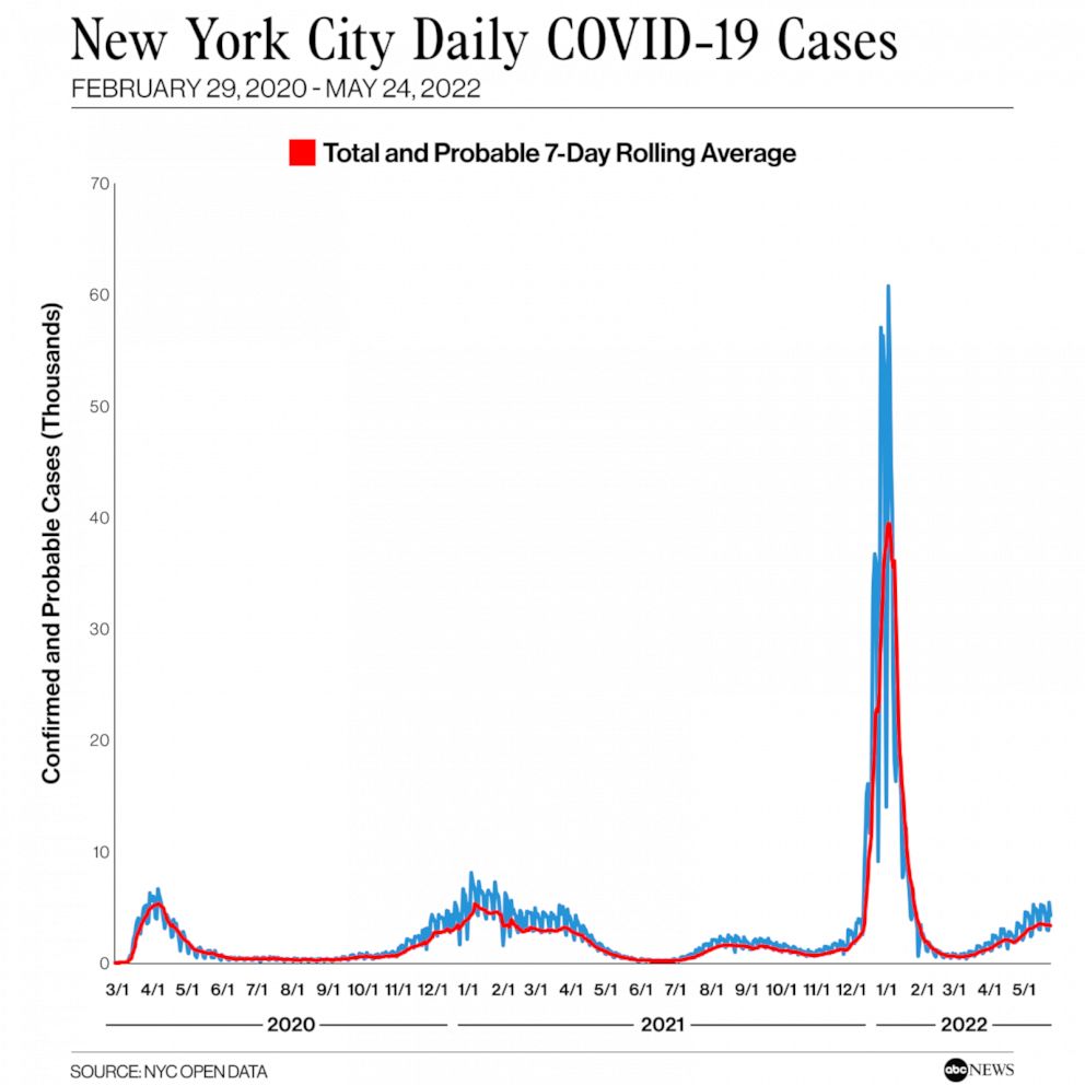 PHOTO: New York City Daily COVID-19 Cases