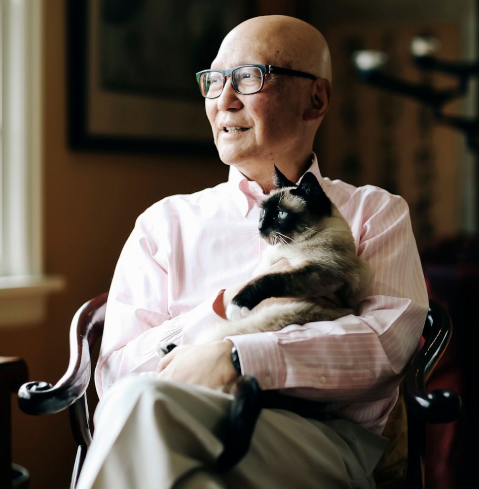PHOTO: Naito cuddles his cat, Dolly, at his Portland, Ore., home in May 2019. The poor delivery of Naito’s diagnosis with stage 4 pancreatic cancer left him determined to share his experience with future physicians.