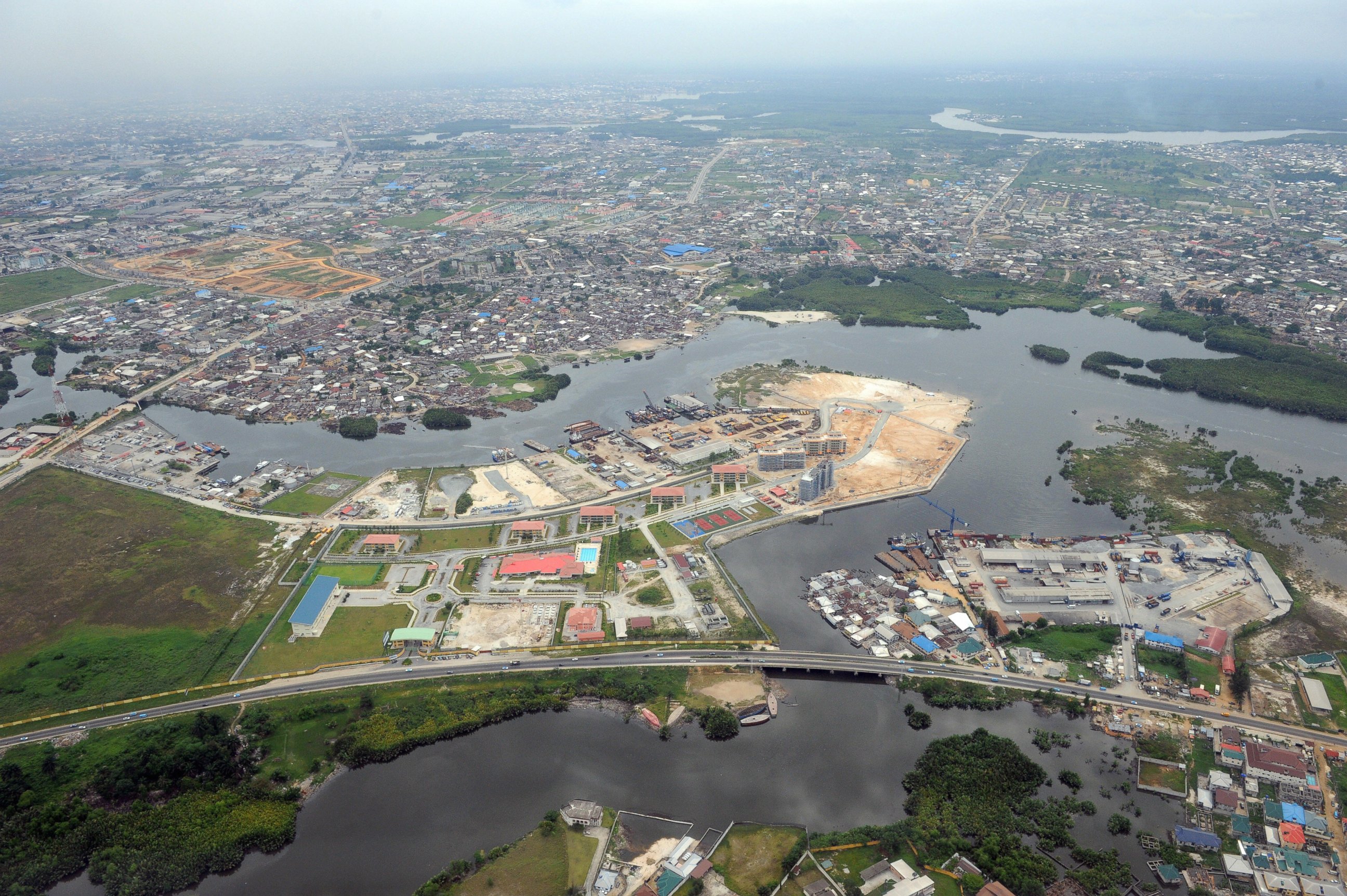 PHOTO: An aerial view of Port Harcourt in River State, the commercial capital Niger Delta