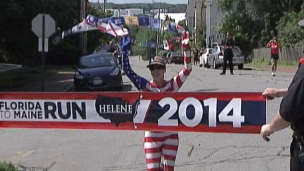 PHOTO: Neville survived four bouts with cancer, but she just ran from Florida to Maine in 68 days.
