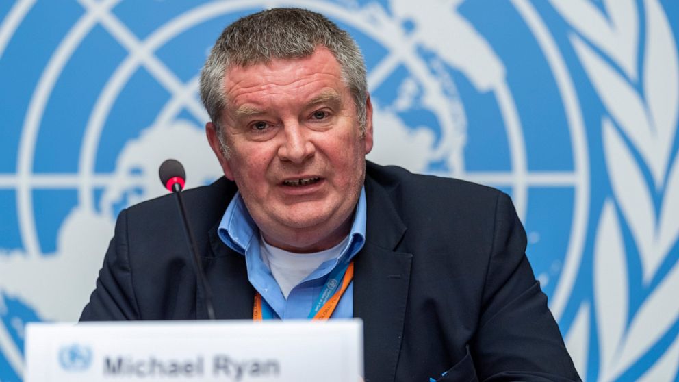Michael Ryan, Executive Director, WHO Health Emergencies Programme, speaks about the Update on WHO Ebola operations in the Democratic Republic of the Congo (DRC), at the European headquarters of the United Nations in Geneva, Switzerland, Friday, May 