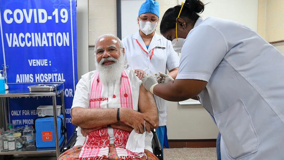 India giving COVID-19 vaccines to more people as cases rise - ABC News