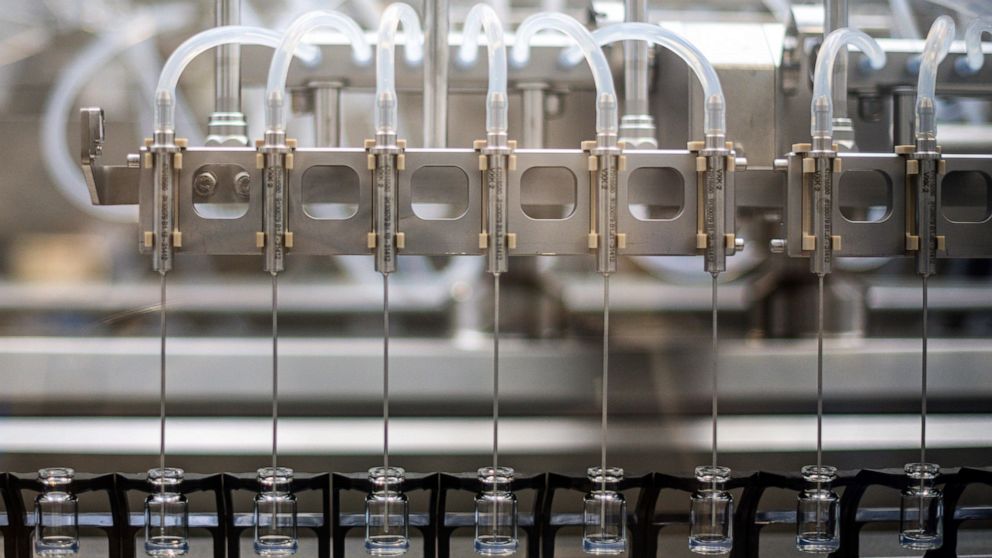This May 2022 photo provided by Pfizer shows production of the Pfizer's COVID-19 vaccine for children under 5 in Puurs, Belgium. U.S. regulators on Friday, June 17, authorized the first COVID-19 shots for infants and preschoolers, paving the way for 
