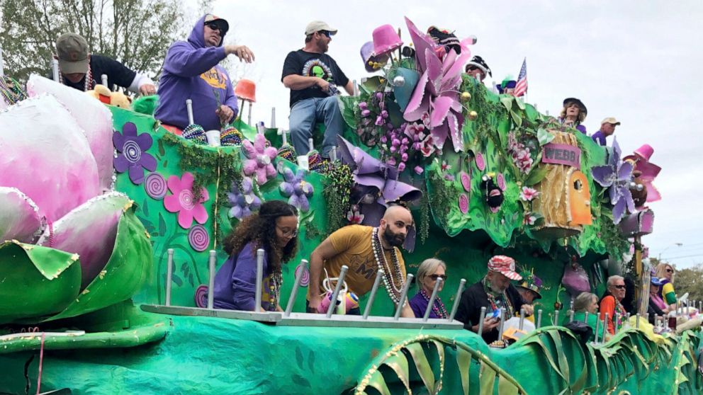 As pandemic ebbs, Alabama city throws 'Tardy Gras' parade