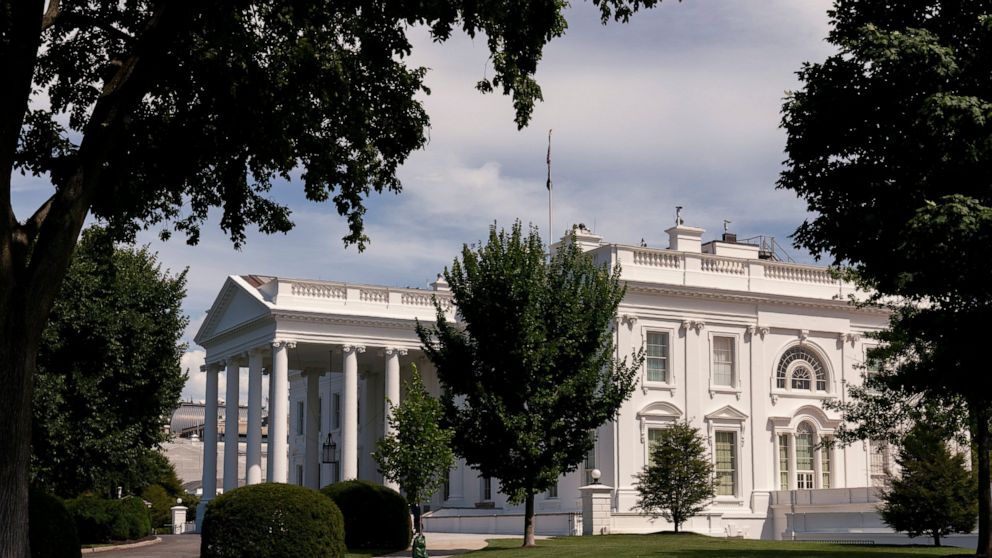 The White House is seen Saturday, July 30, 2022, in Washington. President Joe Biden tested positive for COVID-19 again Saturday, slightly more than three days after he was cleared to exit coronavirus isolation, the White House said, in a rare case of