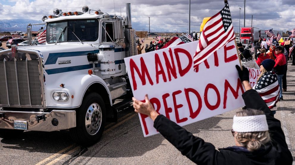 California convoy opposing COVID-19 mandates hits the road