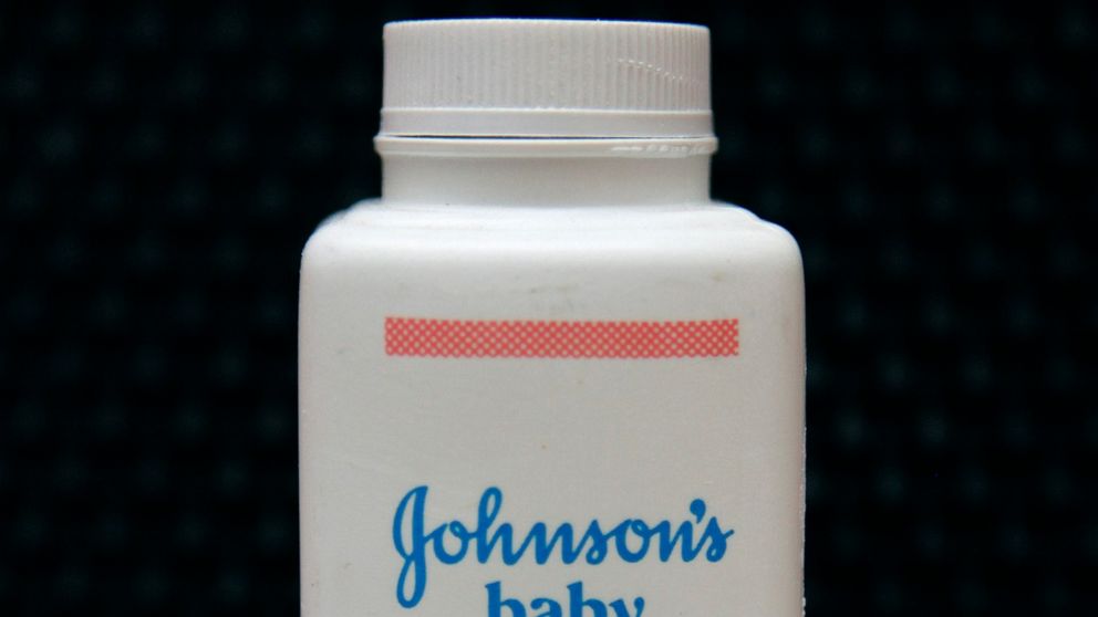 FILE - In this April 15, 2011, file photo, a bottle of Johnson's baby powder is displayed. Johnson & Johnson is asking for Supreme Court review of a $2 billion verdict in favor of women who claim they developed ovarian cancer from using the company's